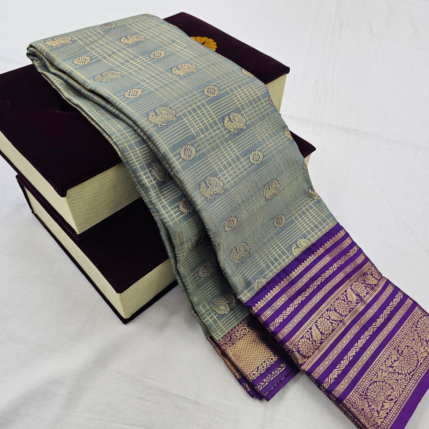 Kanchipuram Blended Vintage Bridal Silk Saree 002
