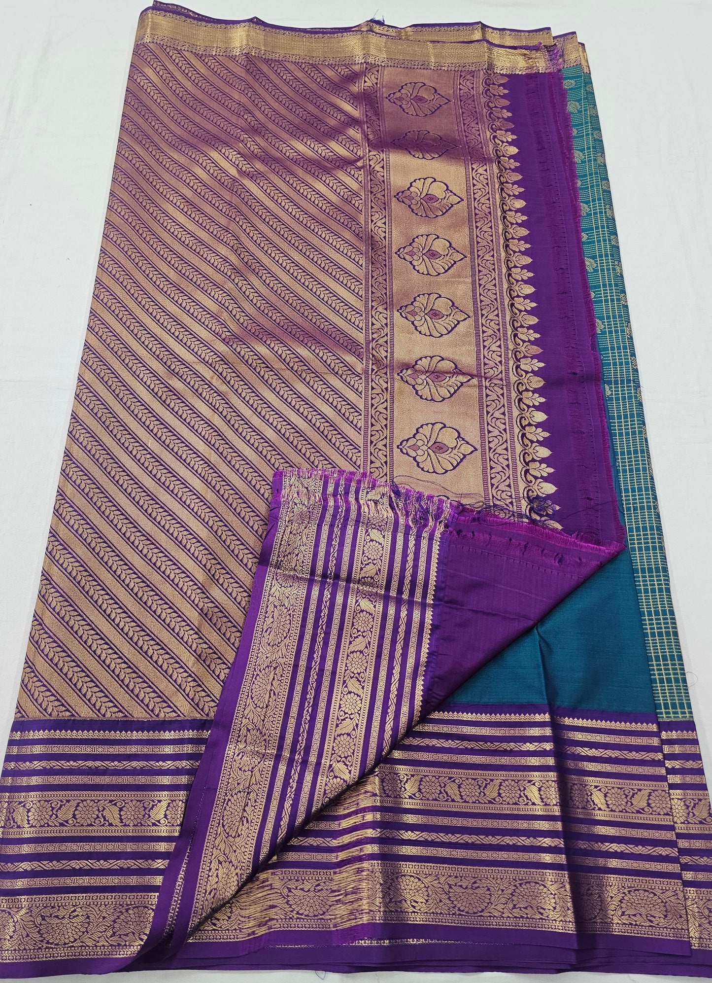 Kanchipuram Blended Vintage Bridal Silk Saree 003