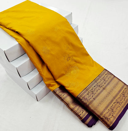 Kanchipuram Blended Premium Korvai Butta Silk Saree 003 – Kanchipuram Lakshaya Silks