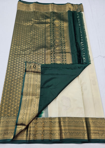 Kanchipuram Blended Premium Korvai Butta Silk Saree 007