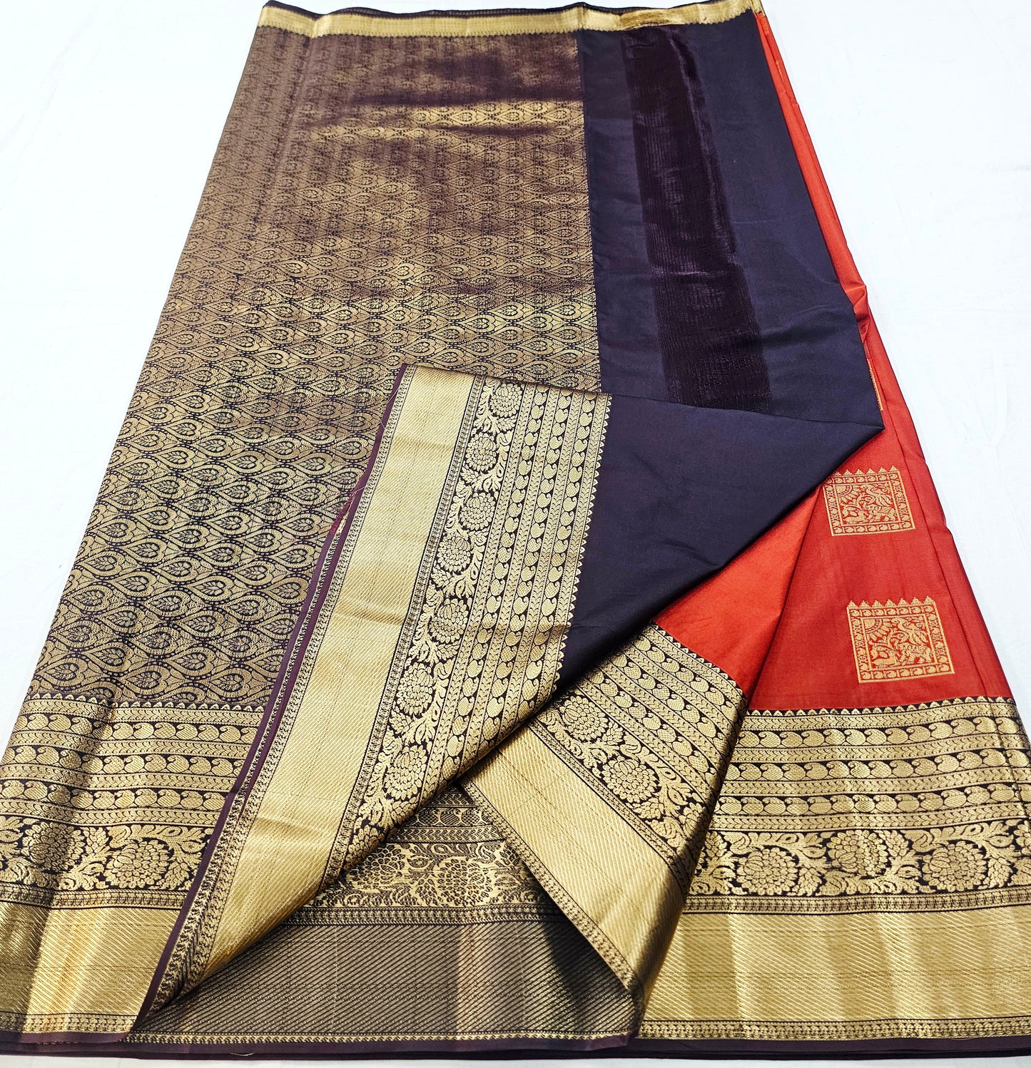 Kanchipuram Blended Korvai Butta Silk Saree 004
