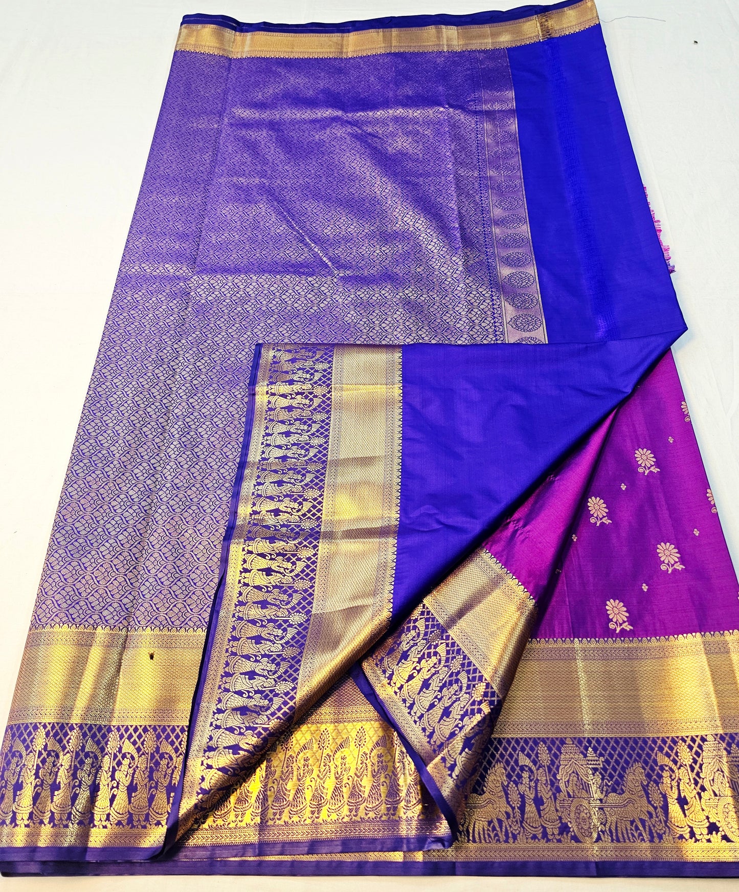 Kanchipuram Blended Korvai Butta Silk Saree 003