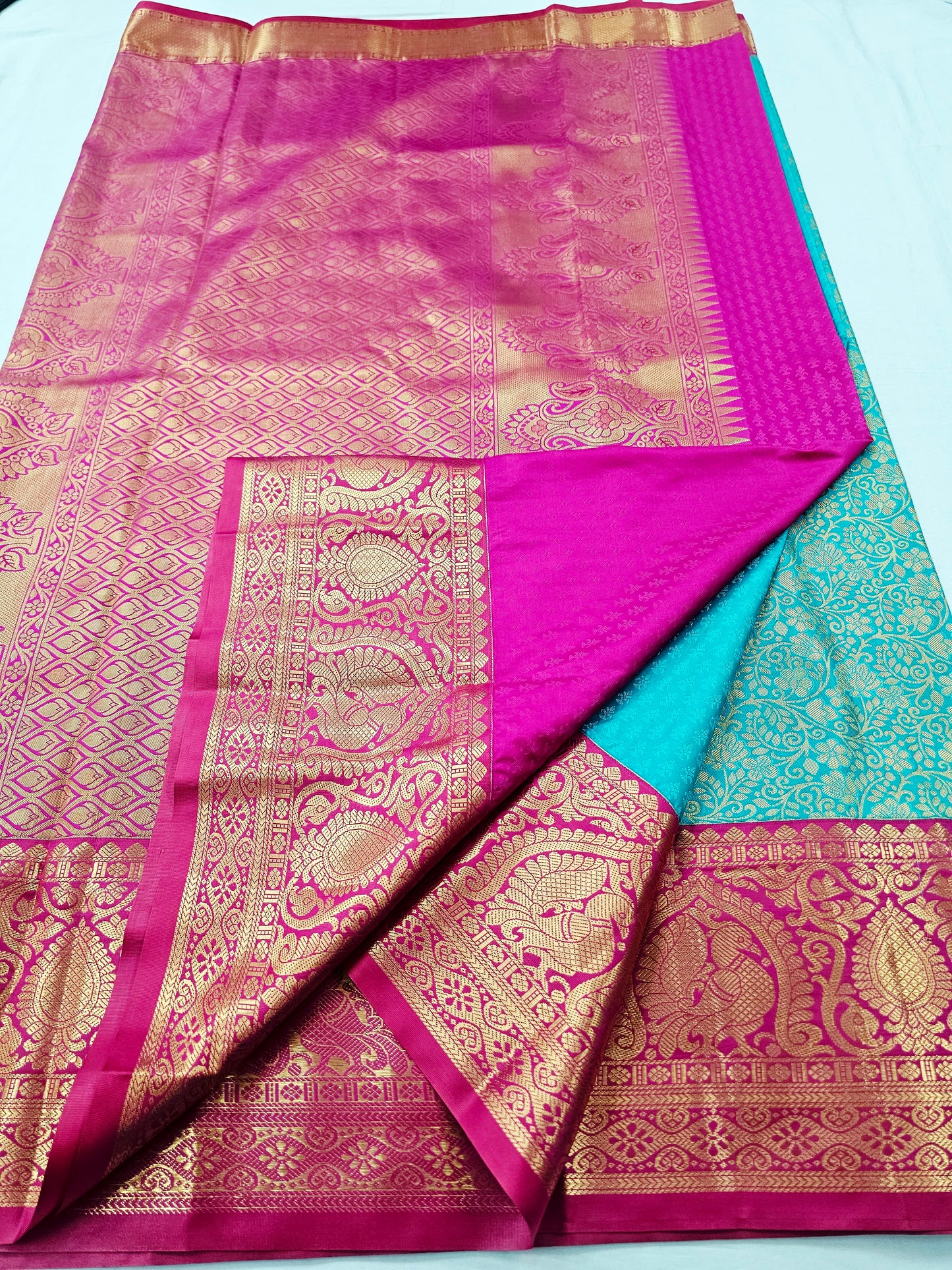 Kanchipuram Blended Trendy Bridal Silk Saree 001
