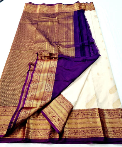 Kanchipuram Blended Korvai Butta Silk Saree 008 – Kanchipuram Lakshaya Silks