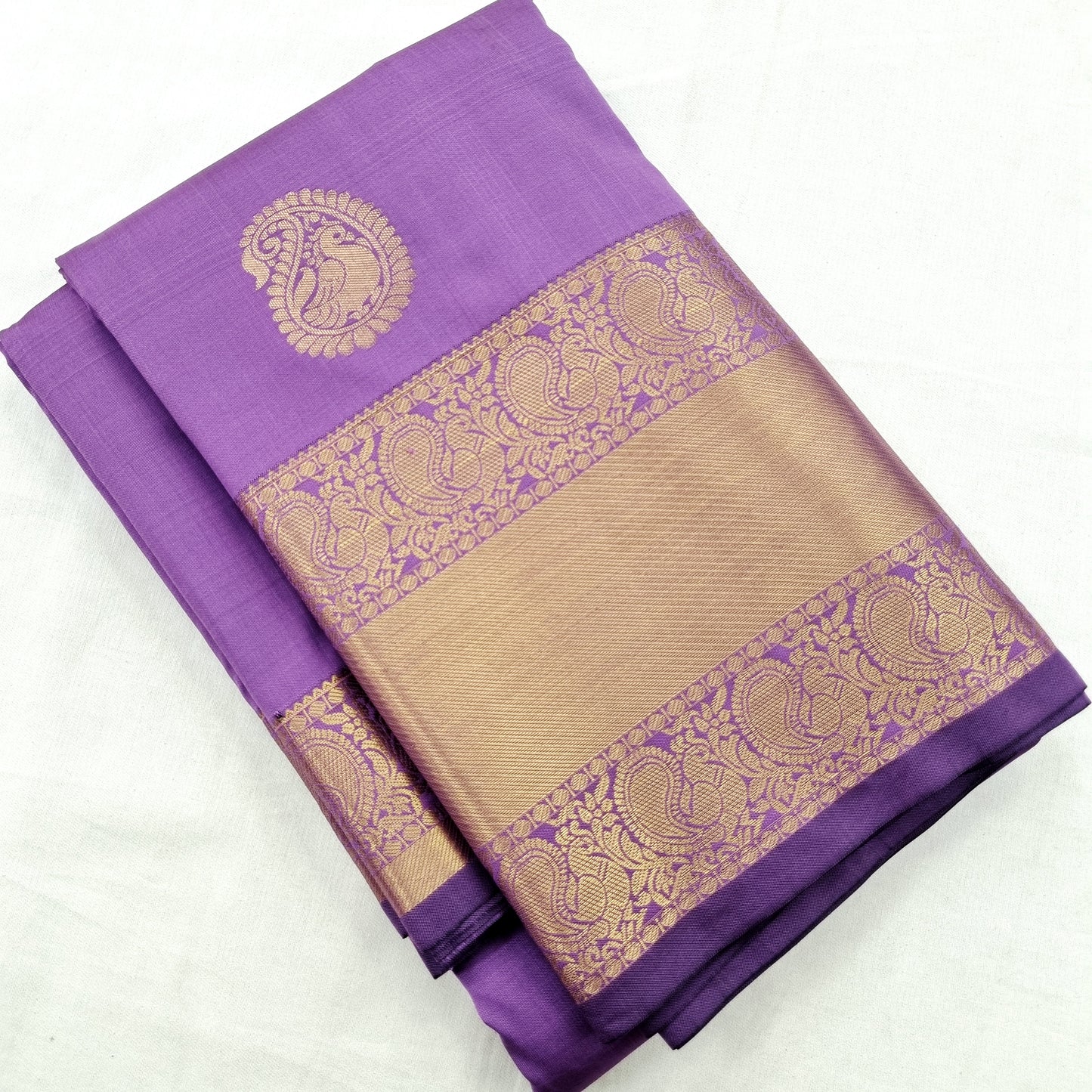 Kanchipuram Blended Self Butta Silk Saree 004