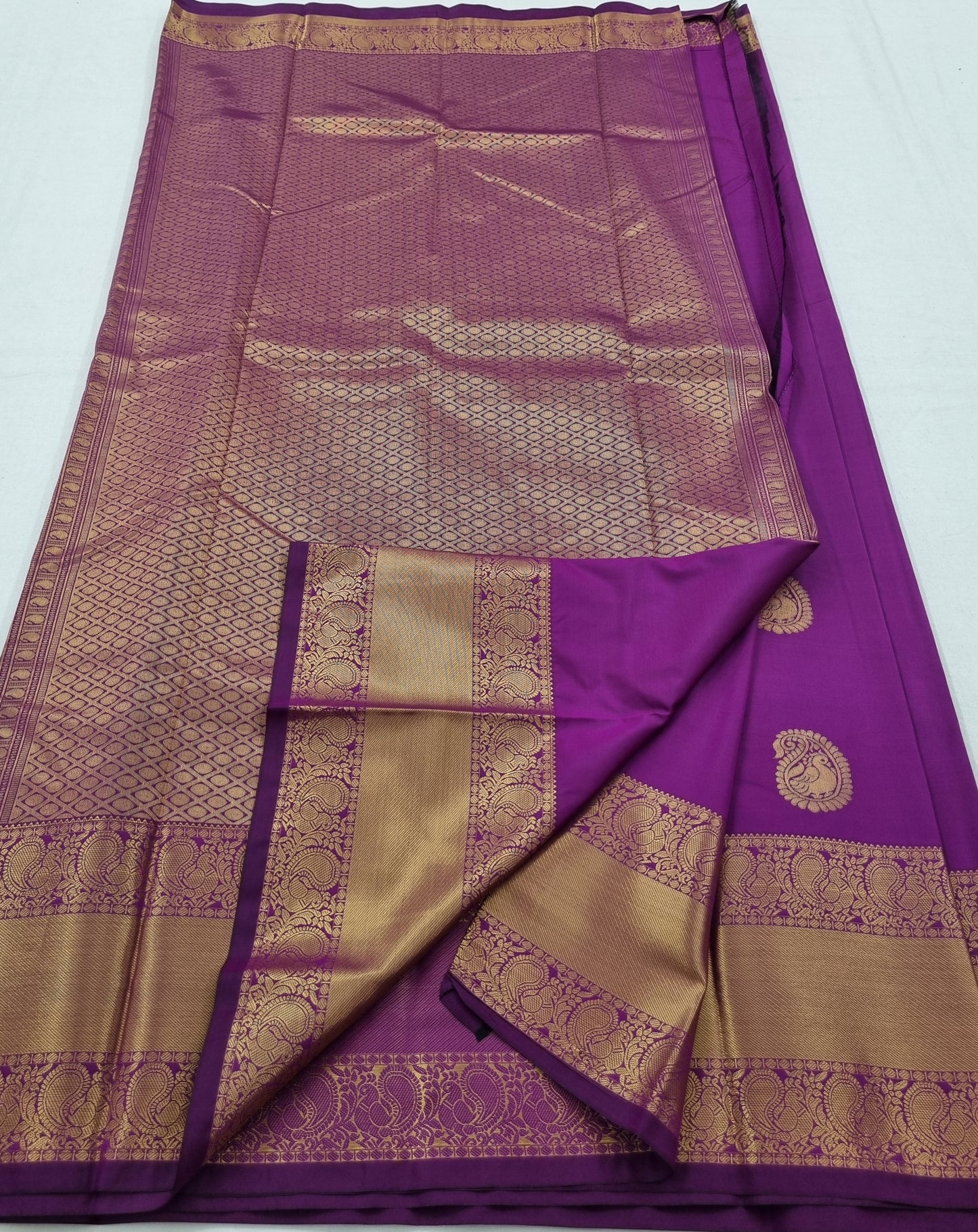 Kanchipuram Blended Self Butta Silk Saree 002