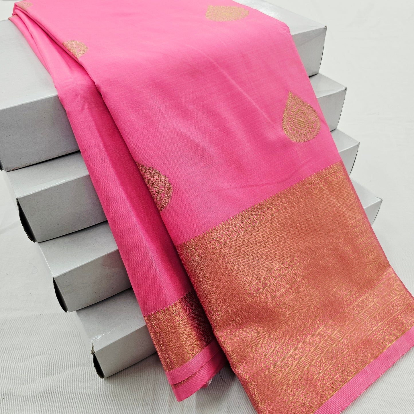 Kanchipuram Blended Self Butta Silk Saree 005