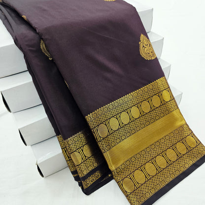 Kanchipuram Blended Self Butta Silk Saree 009 – Kanchipuram Lakshaya Silks
