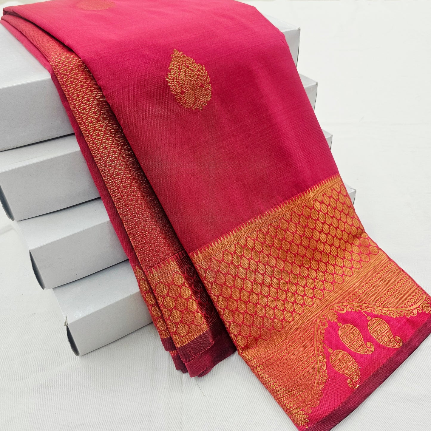 Kanchipuram Blended Self Butta Silk Saree 013