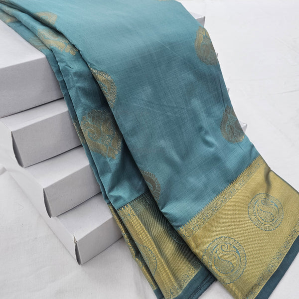 Kanchipuram Blended Self Butta Silk Saree 014