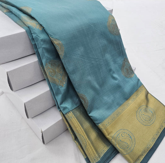 Kanchipuram Blended Self Butta Silk Saree 014 – Kanchipuram Lakshaya Silks