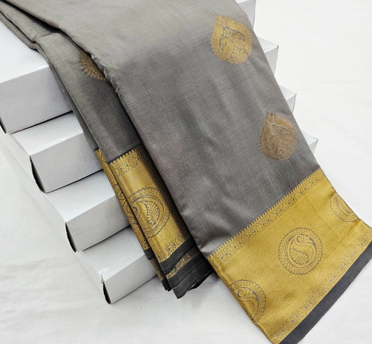 Kanchipuram Blended Self Butta Silk Saree 022 – Kanchipuram Lakshaya Silks