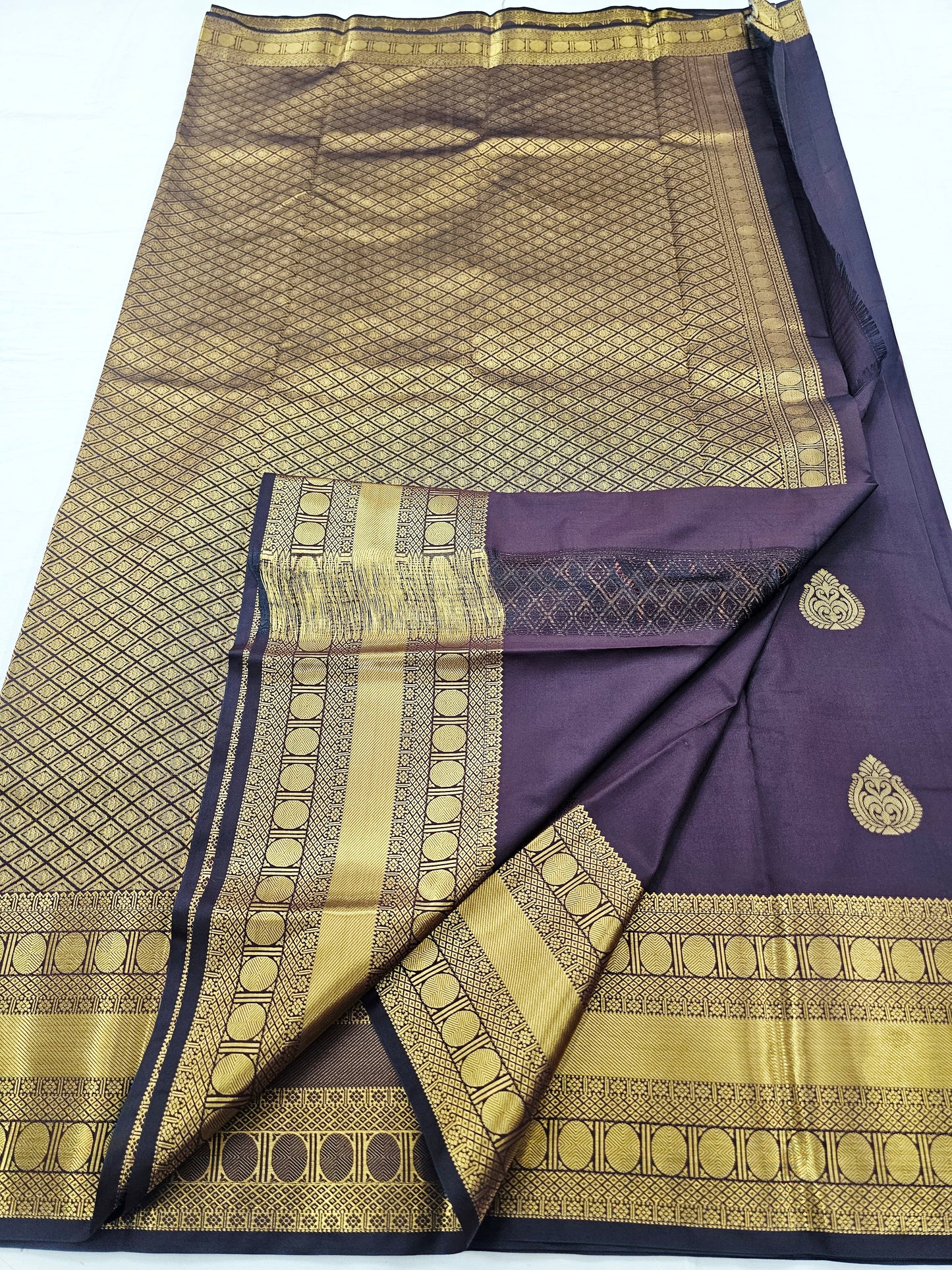 Kanchipuram Blended Self Butta Silk Saree 009