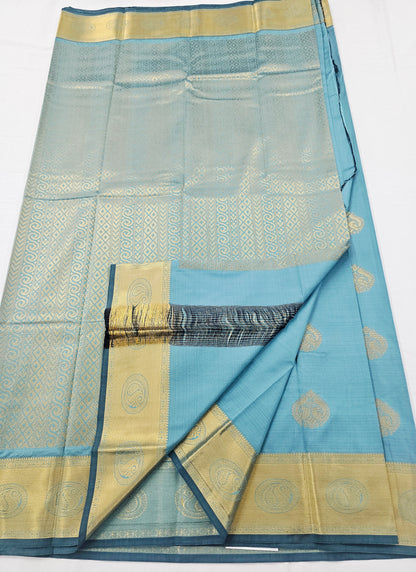 Kanchipuram Blended Self Butta Silk Saree 014 – Kanchipuram Lakshaya Silks
