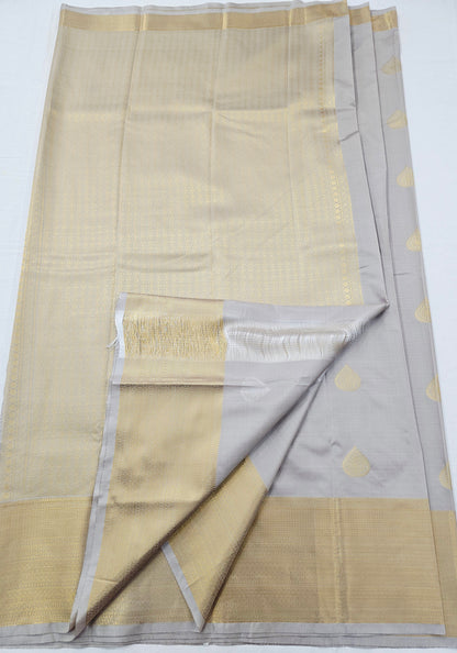Kanchipuram Blended Self Butta Silk Saree 015 – Kanchipuram Lakshaya Silks
