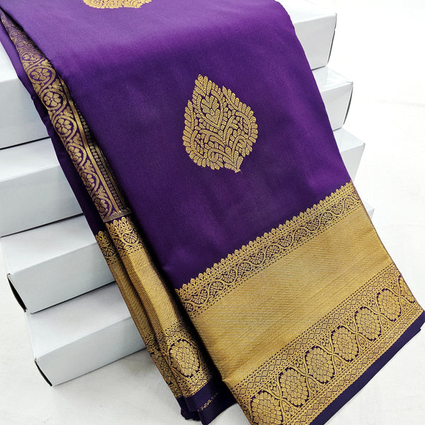 Kanchipuram Blended Fancy Self Butta Silk Saree 004