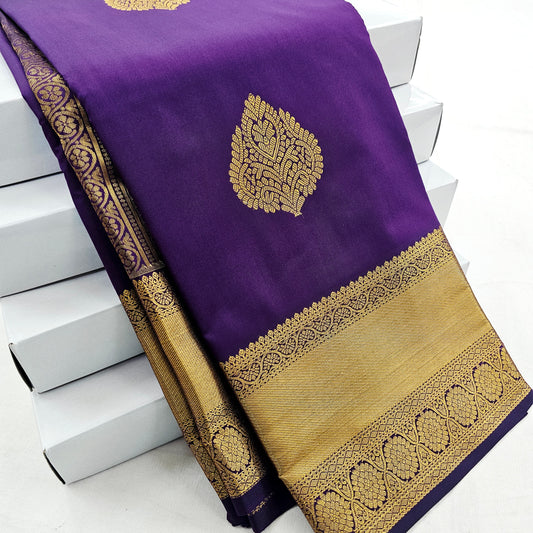 Kanchipuram Blended Fancy Self Butta Silk Saree 004 – Kanchipuram Lakshaya Silks