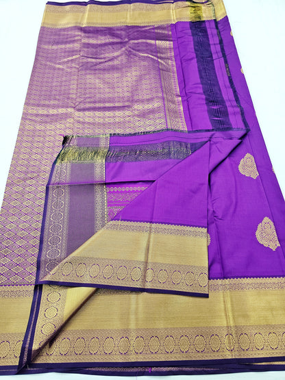 Kanchipuram Blended Fancy Self Butta Silk Saree 003 – Kanchipuram Lakshaya Silks