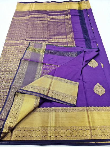 Kanchipuram Blended Fancy Self Butta Silk Saree 004 – Kanchipuram Lakshaya Silks