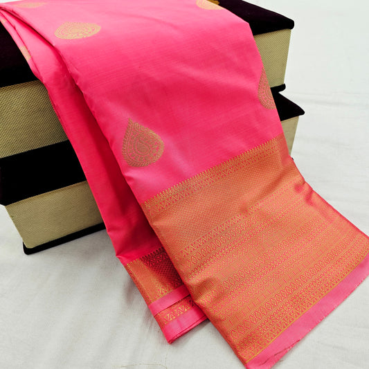 Kanchipuram Blended Fancy Self Butta Silk Saree 010 – Kanchipuram Lakshaya Silks
