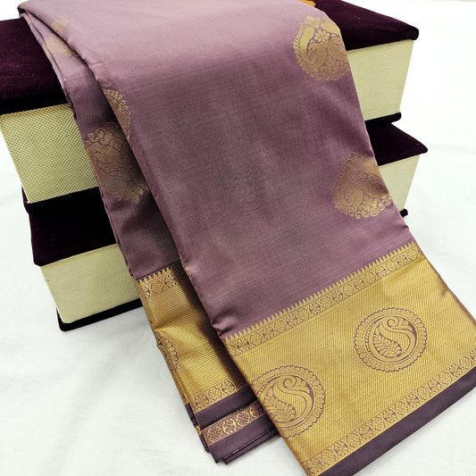Kanchipuram Blended Fancy Self Butta Silk Saree 014 – Kanchipuram Lakshaya Silks