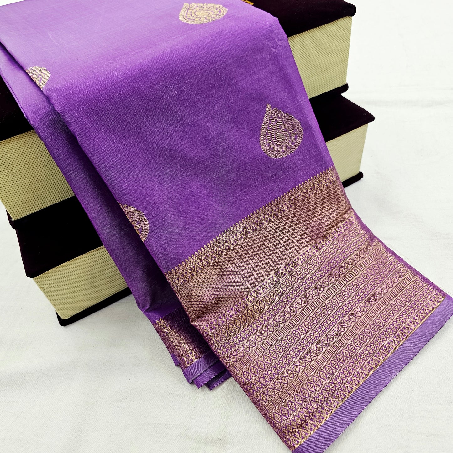 Kanchipuram Blended Fancy Self Butta Silk Saree 015
