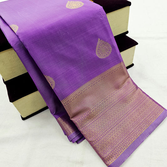 Kanchipuram Blended Fancy Self Butta Silk Saree 015 – Kanchipuram Lakshaya Silks