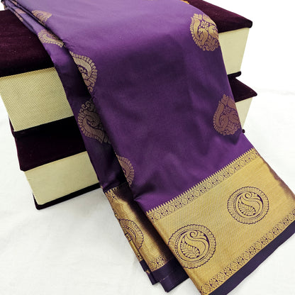 Kanchipuram Blended Fancy Self Butta Silk Saree 016 – Kanchipuram Lakshaya Silks
