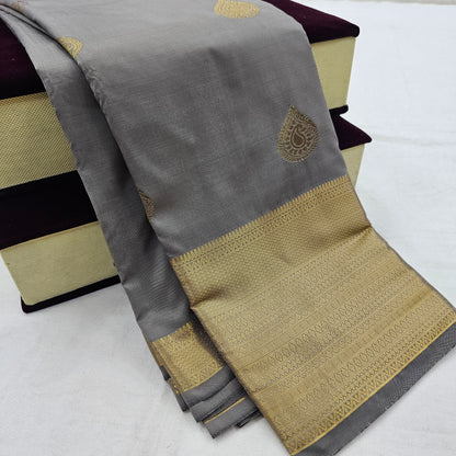 Kanchipuram Blended Fancy Self Butta Silk Saree 018 – Kanchipuram Lakshaya Silks