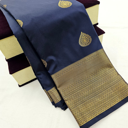 Kanchipuram Blended Fancy Self Butta Silk Saree 019 – Kanchipuram Lakshaya Silks