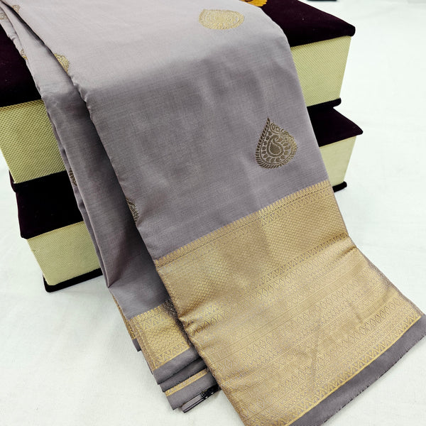 Kanchipuram Blended Fancy Self Butta Silk Saree 021