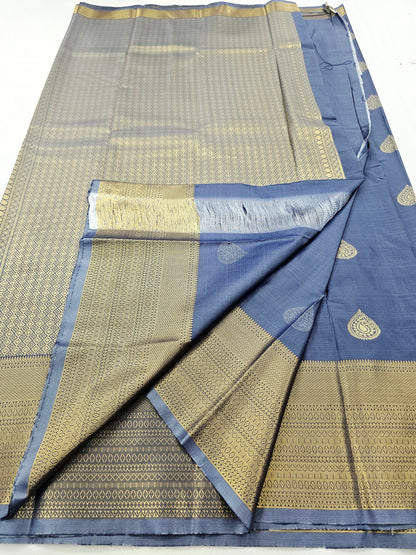 Kanchipuram Blended Fancy Self Butta Silk Saree 009 – Kanchipuram Lakshaya Silks