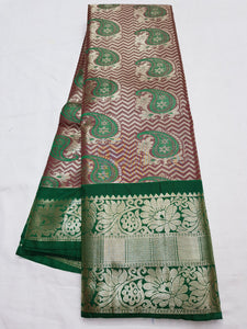 Kanchipuram Blended Bridal Tissue Silk Sarees 024