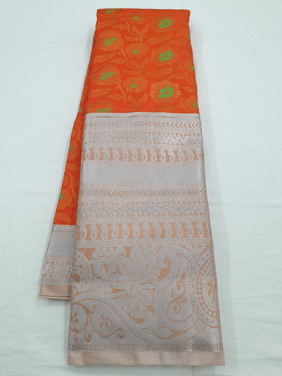 Kanchipuram Blended Silver Tissue Silk Sarees 002
