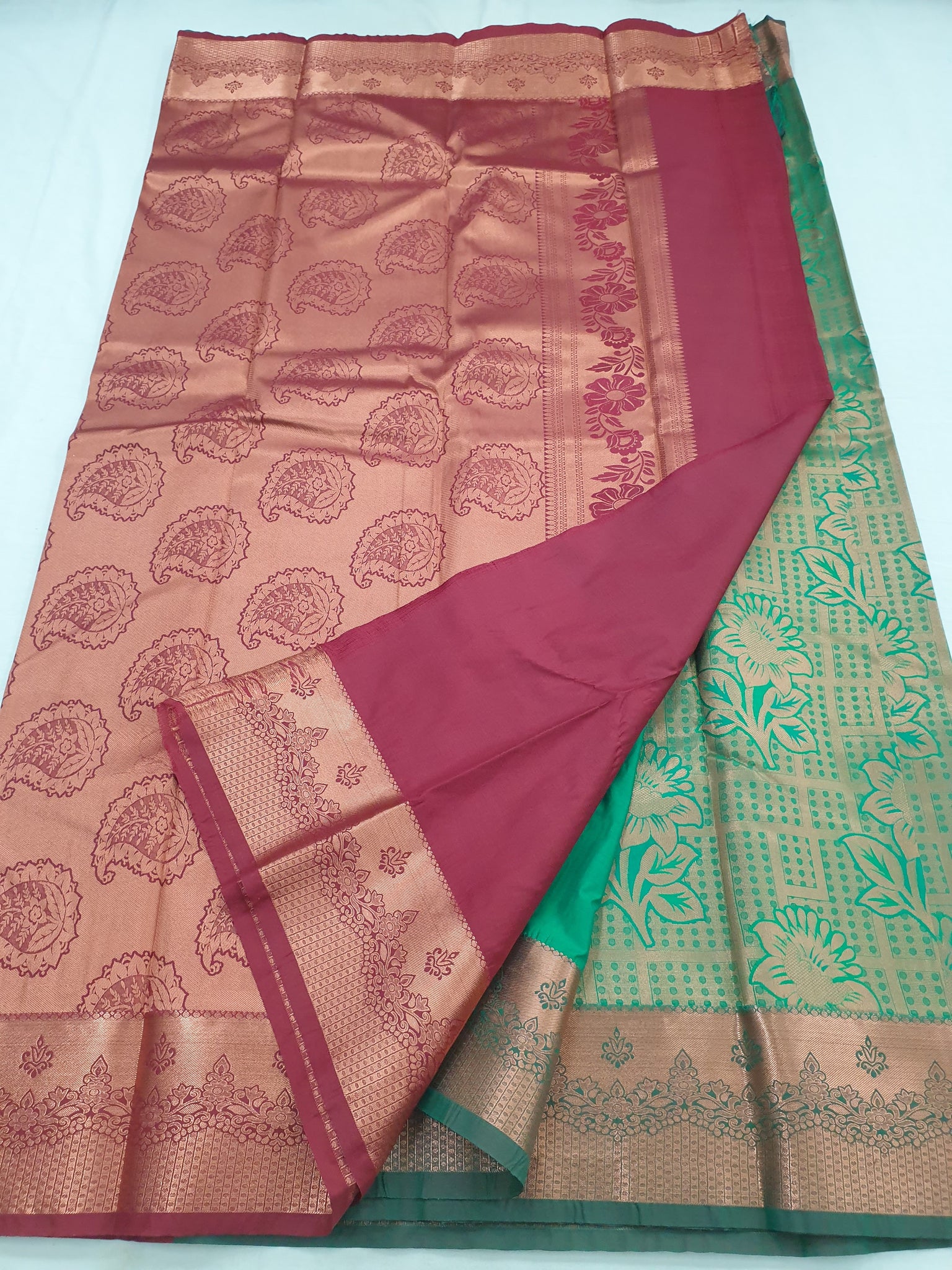 Shop Indigo Blue Kanchipuram Pattu Silk Saree Online | Wedding Sale – Sunasa