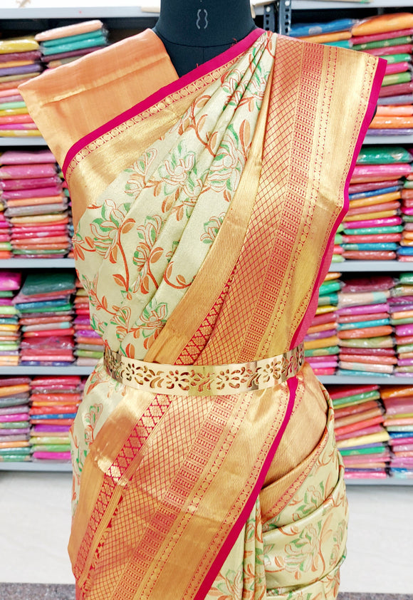 Kanchipuram Pure Handloom High Tissue Silk Saree 154