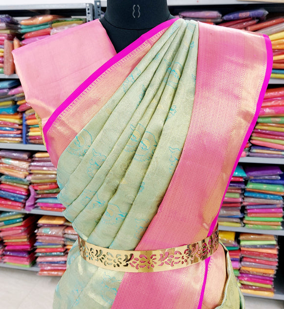 Kanchipuram Pure Handloom High Tissue Silk Saree 107