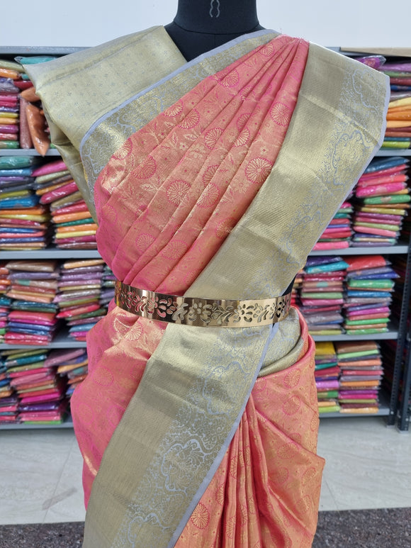 Kanchipuram Pure Handloom High Tissue Silk Saree 160