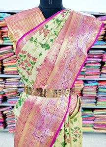 Kanchipuram Pure Handloom High Tissue Silk Saree 091