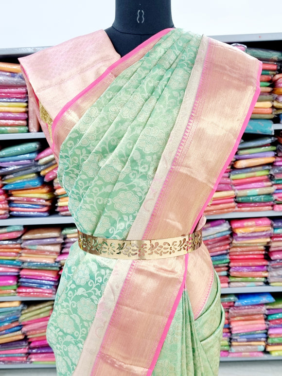 Kanchipuram Pure Handloom High Tissue Silk Saree 062