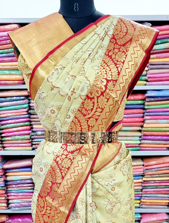 Kanchipuram Pure Handloom High Tissue Silk Saree 205