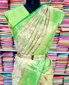 Kanchipuram Pure Handloom High Tissue Silk Saree 124