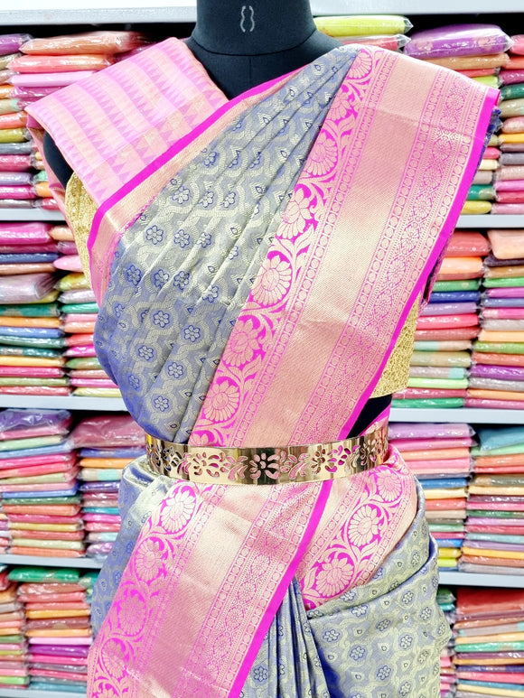 Kanchipuram Pure Handloom High Tissue Silk Saree 018