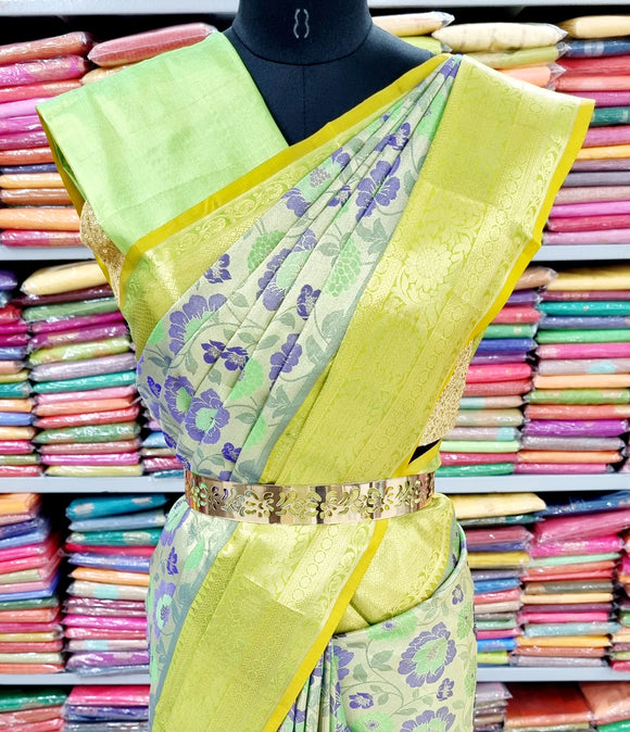 Kanchipuram Pure Handloom High Tissue Silk Saree 087