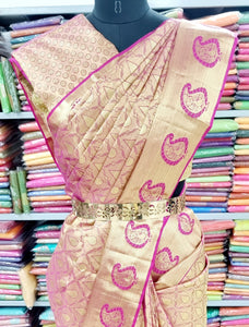 Kanchipuram Pure Handloom High Tissue Silk Saree 064