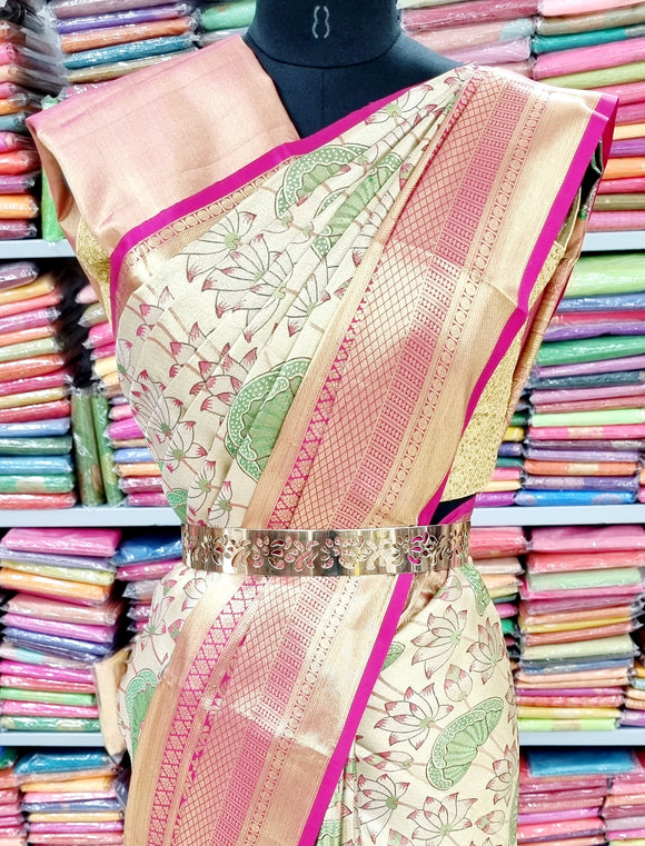 Kanchipuram Pure Handloom High Tissue Silk Saree 079