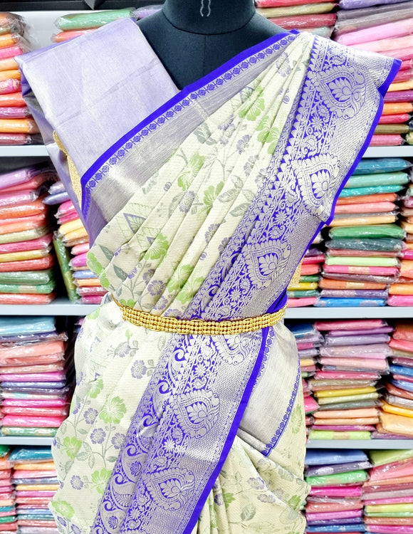 Kanchipuram Pure Handloom High Tissue Silk Saree 186