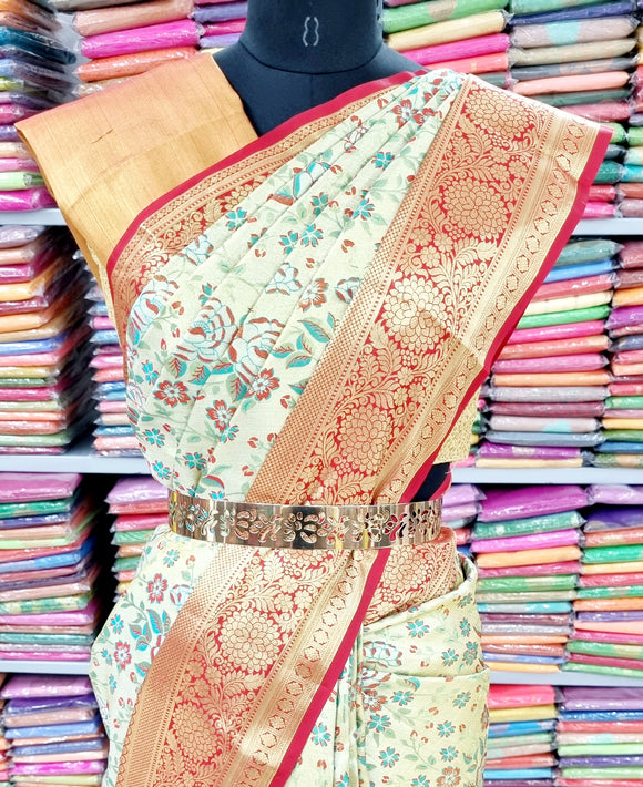 Kanchipuram Pure Handloom High Tissue Silk Saree 164