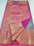 Kanchipuram Blended Silver Tissue Silk Sarees 011