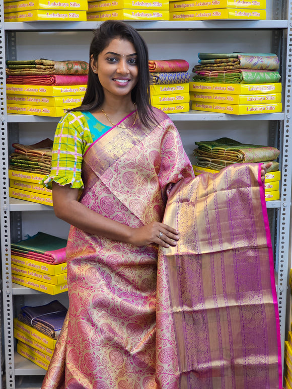 Kanchipuram Pure Handloom High Tissue Silk Saree 131
